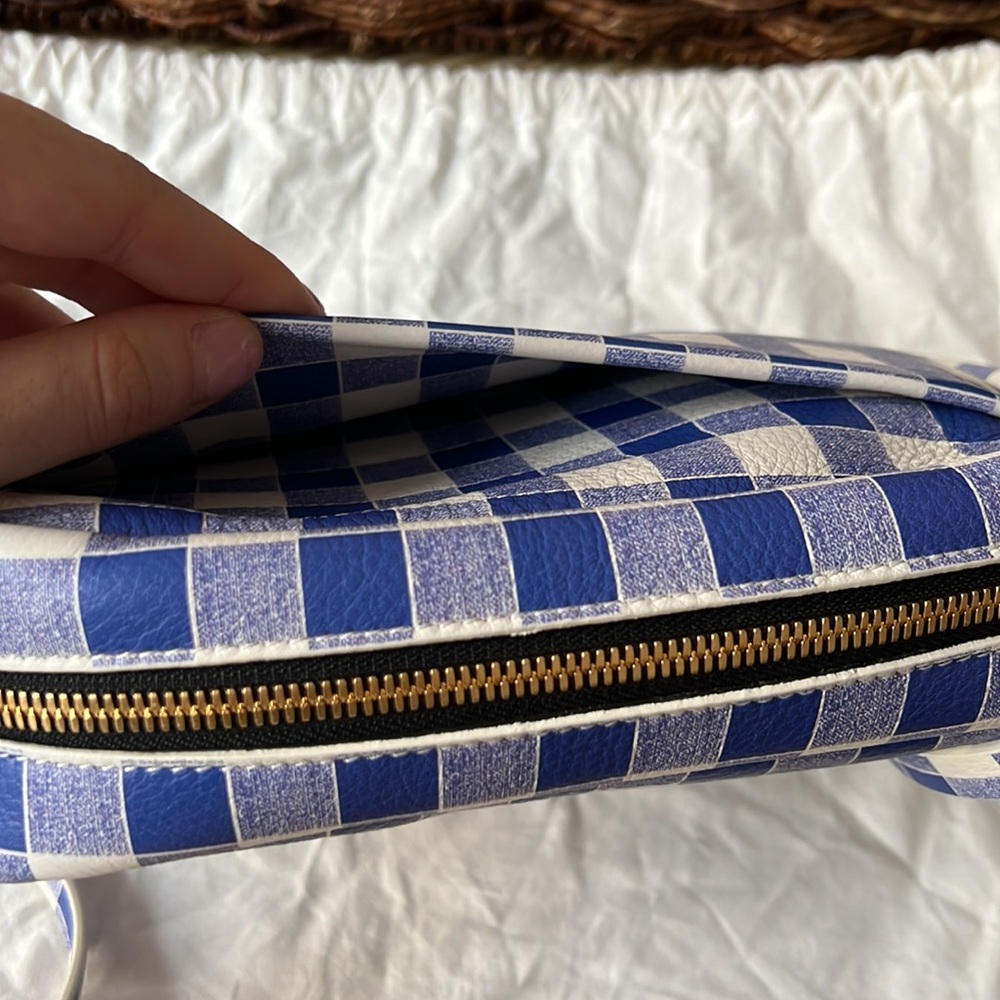 Balenciaga everyday camera bag in blue/purple checkered print - Picture 6 of 9